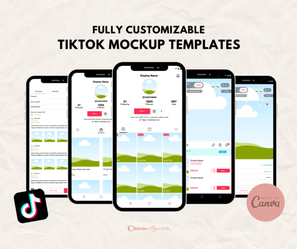 tiktok mockup templates