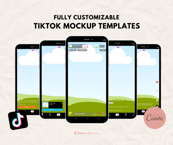 TikTok Mockup Canva Template - Image 2