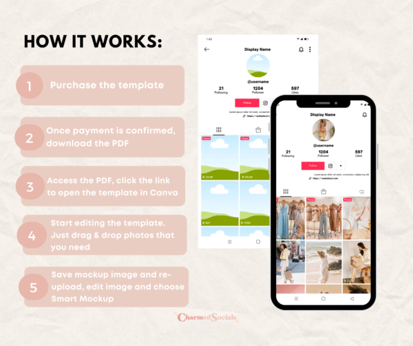TikTok Mockup Canva Template - Image 4