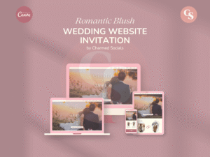 Romantic Blush - Canva Wedding Website Template