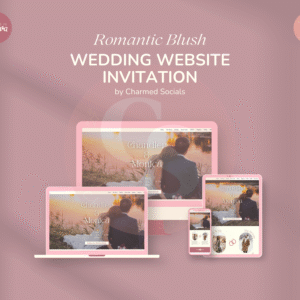 Romantic Blush - Canva Wedding Website Template