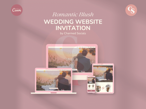 Romantic Blush - Canva Wedding Website Template