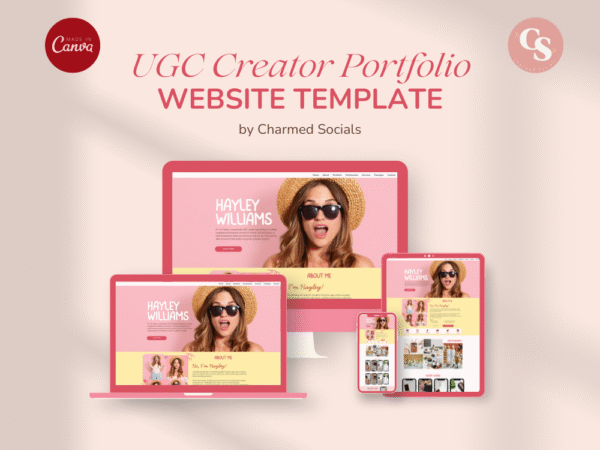 UGC Creator Canva Portfolio Template – Playful