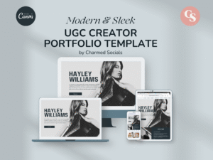 UGC Creator Canva Portfolio Template - Modern & Sleek