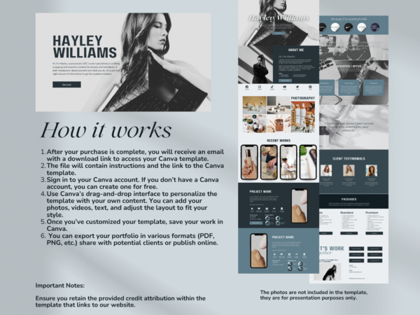 UGC Creator Canva Portfolio Template - Modern & Sleek - Image 3