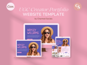 UGC Creator Canva Portfolio Template – Flamingo